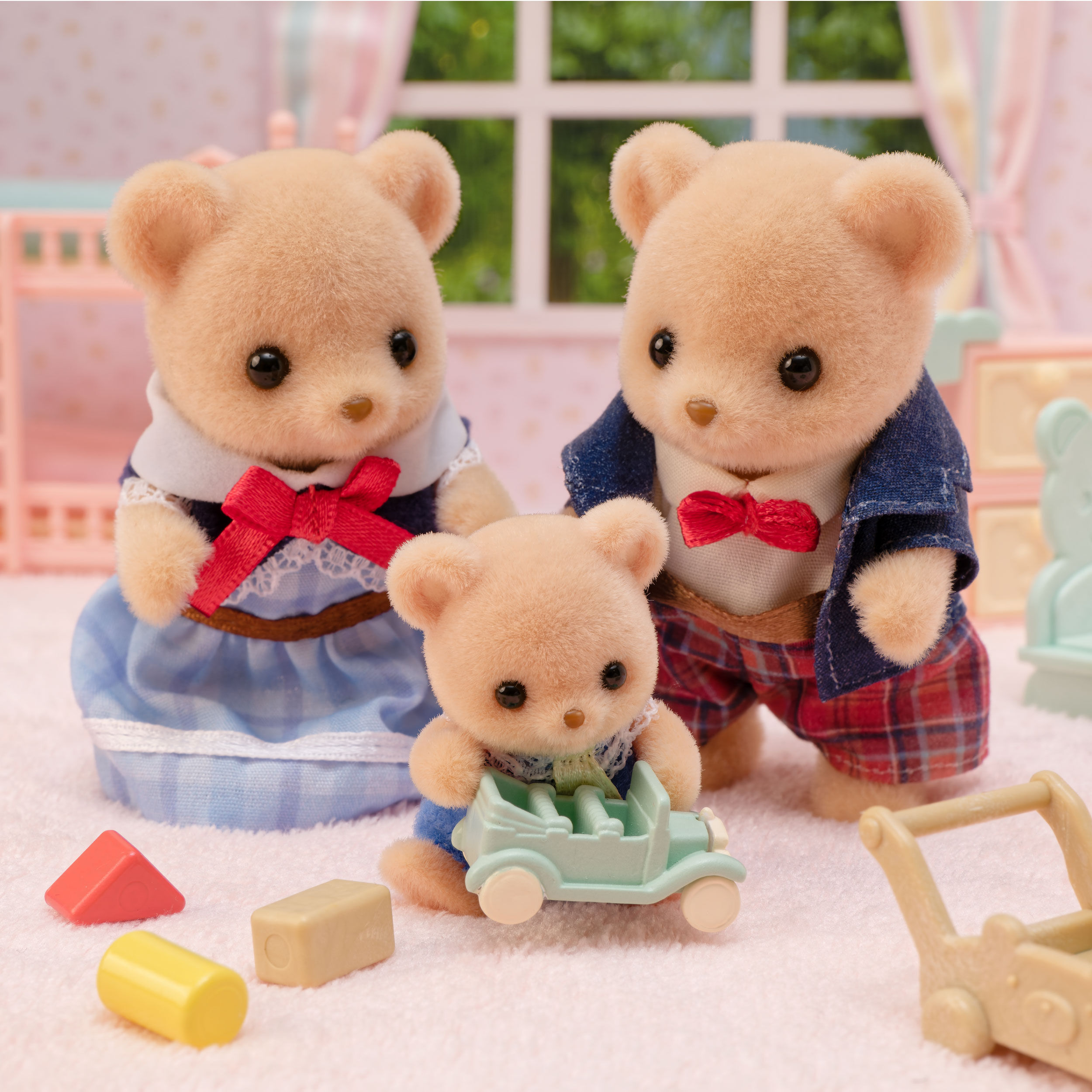 シルバニアファミリー　ぬいぐるみ　（M）　クマ ビスケットクマファミリー / ファミリーセット - シルバニアファミリー