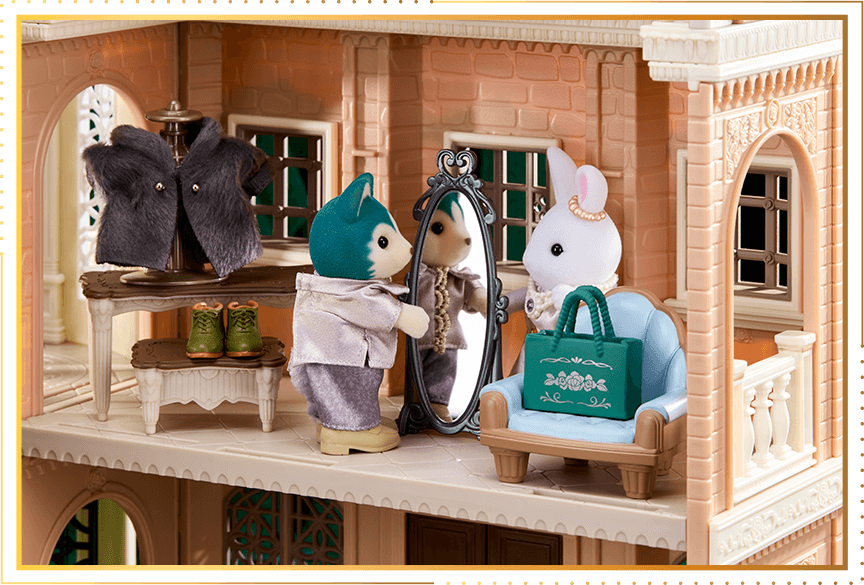 シルバニアファミリー 海外版 トラム デパート ポーチ 街のおでかけ