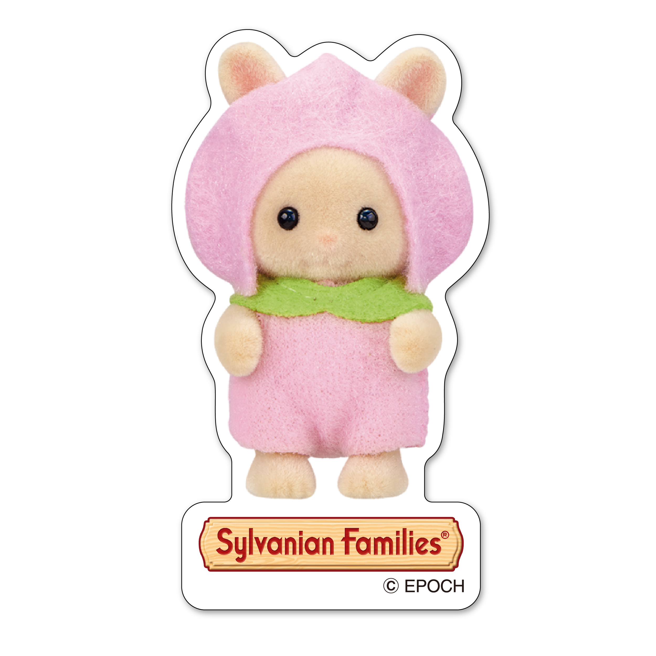 ステッカー みるくウサギの赤ちゃん（ピーチ） / ステッカー