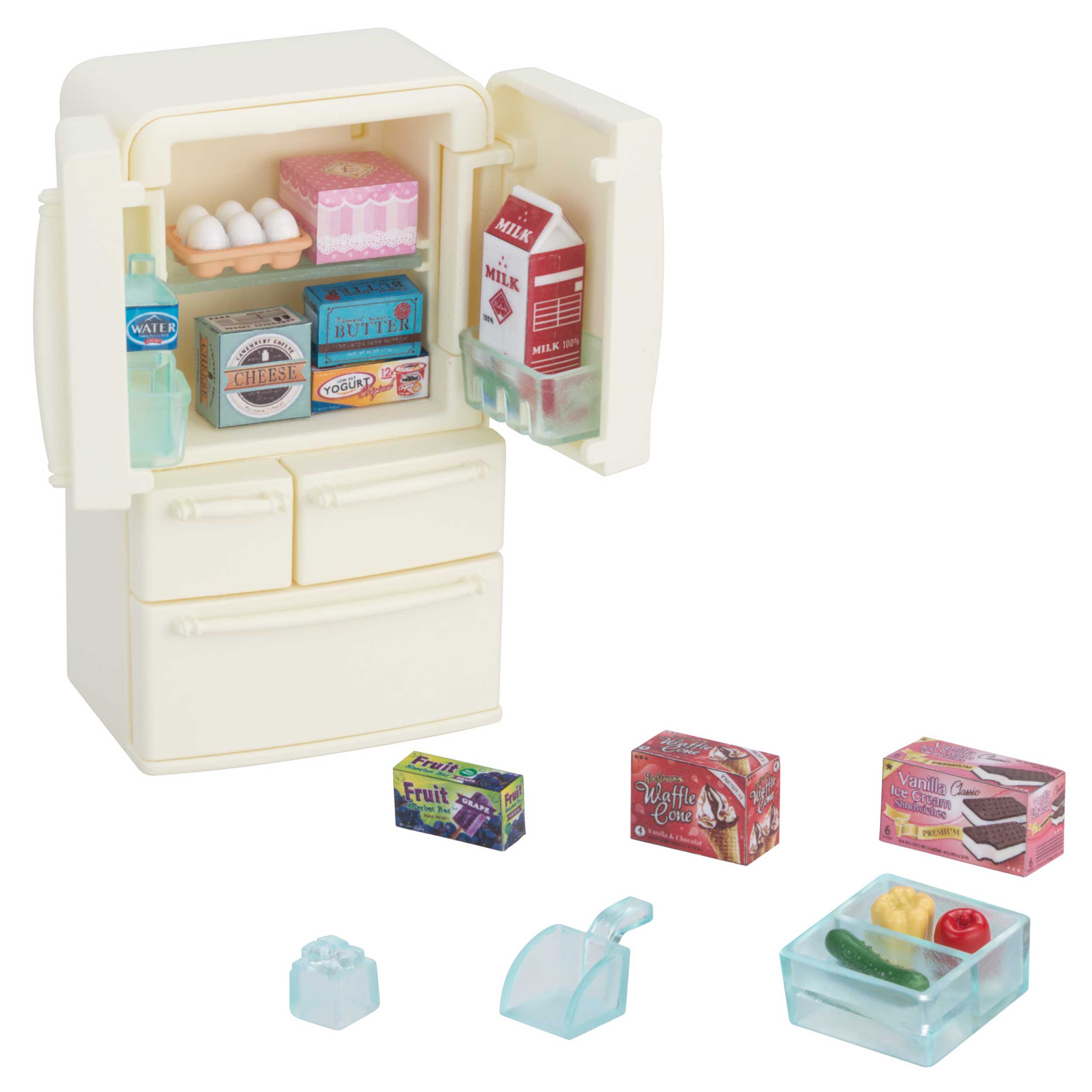 (未使用･未開封品)　シルバニアファミリー 家具 冷蔵庫セット(5ドア) カ-422 wyeba8q 冷蔵庫セット（5ドア） / 家具 - シルバニアファミリーオンラインショップ
