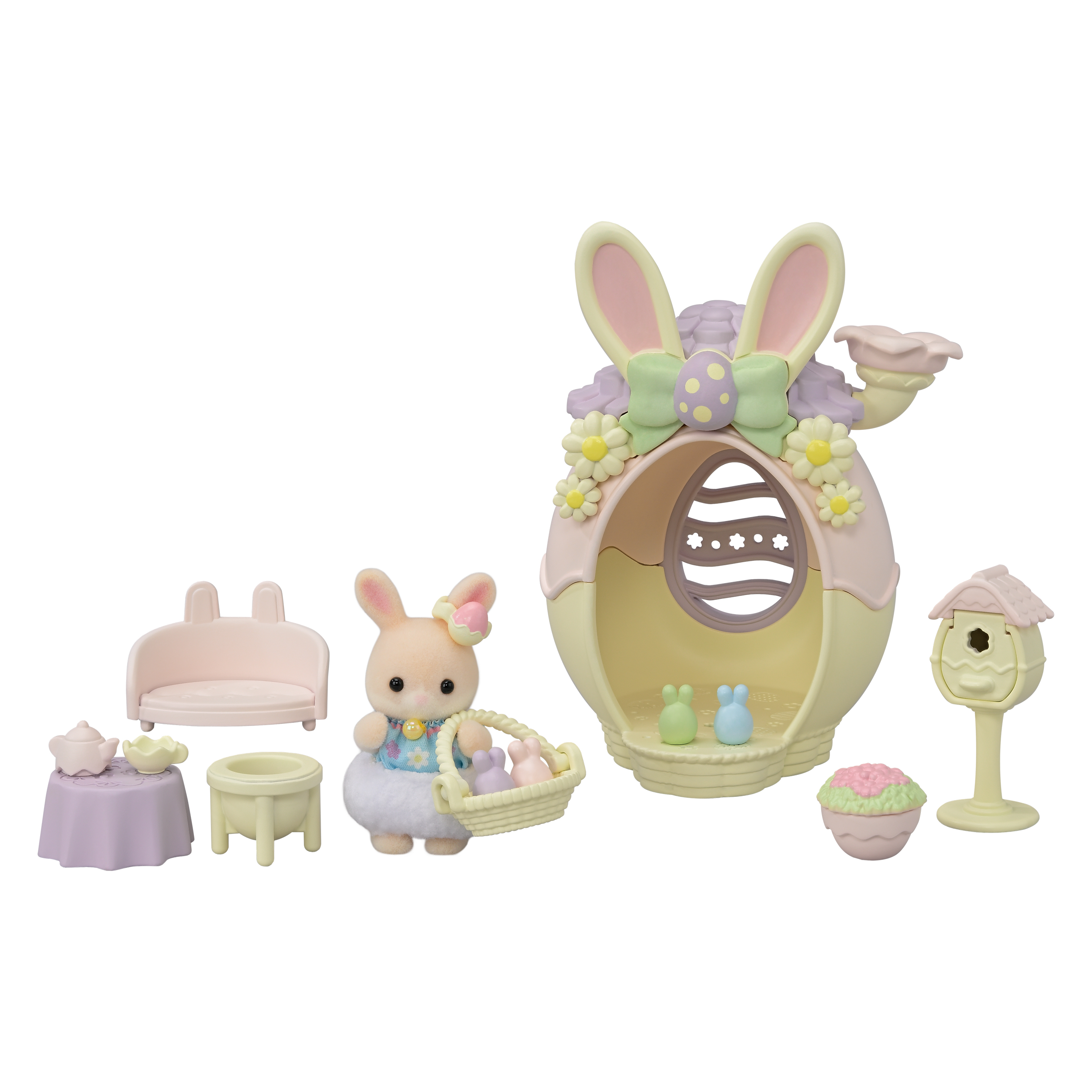マーガレットウサギのイースターエッグハウス / 家具と人形セット 