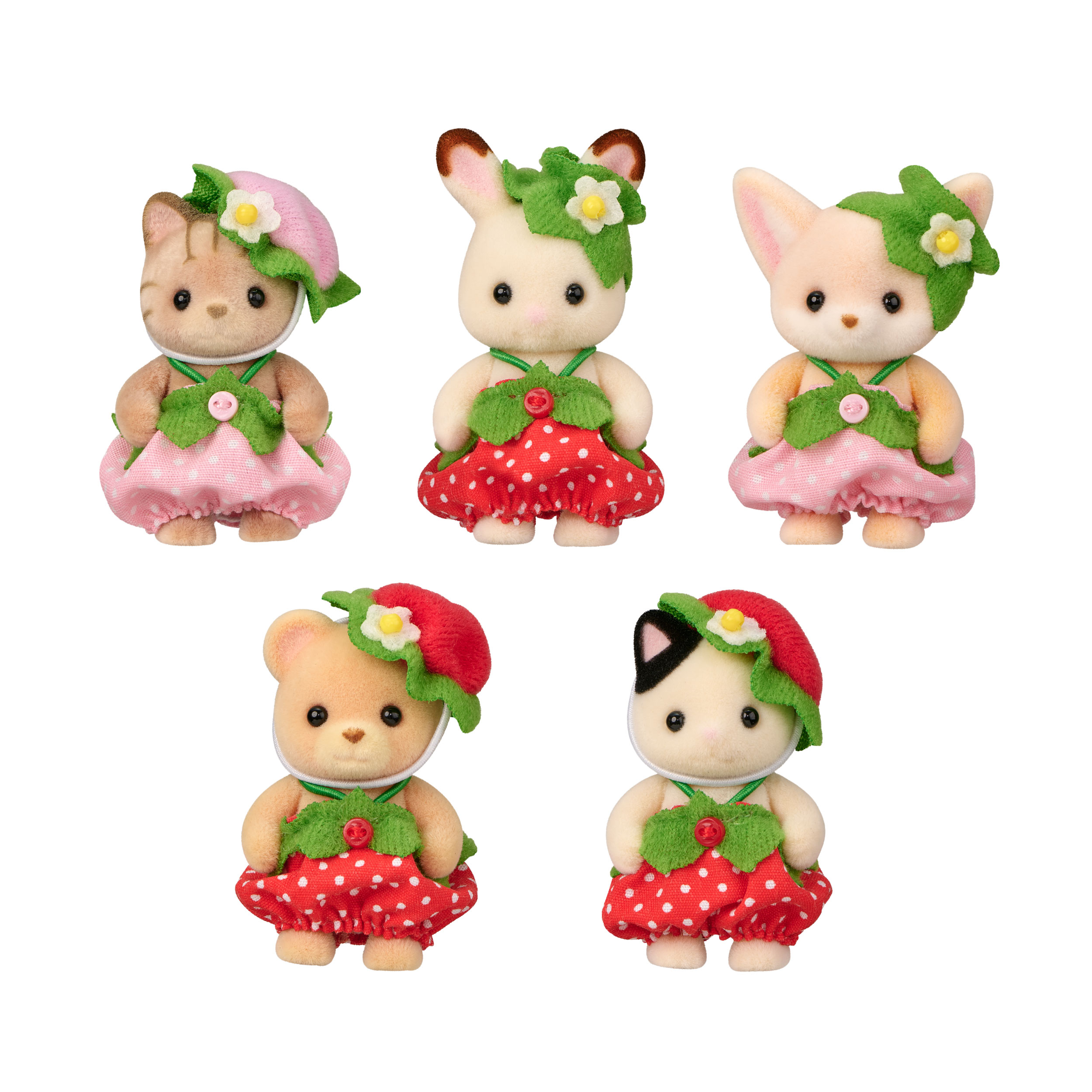 【美品】 あつまれ！赤ちゃんセット-いちご- / 赤ちゃん - シルバニア キャラクターグッズ