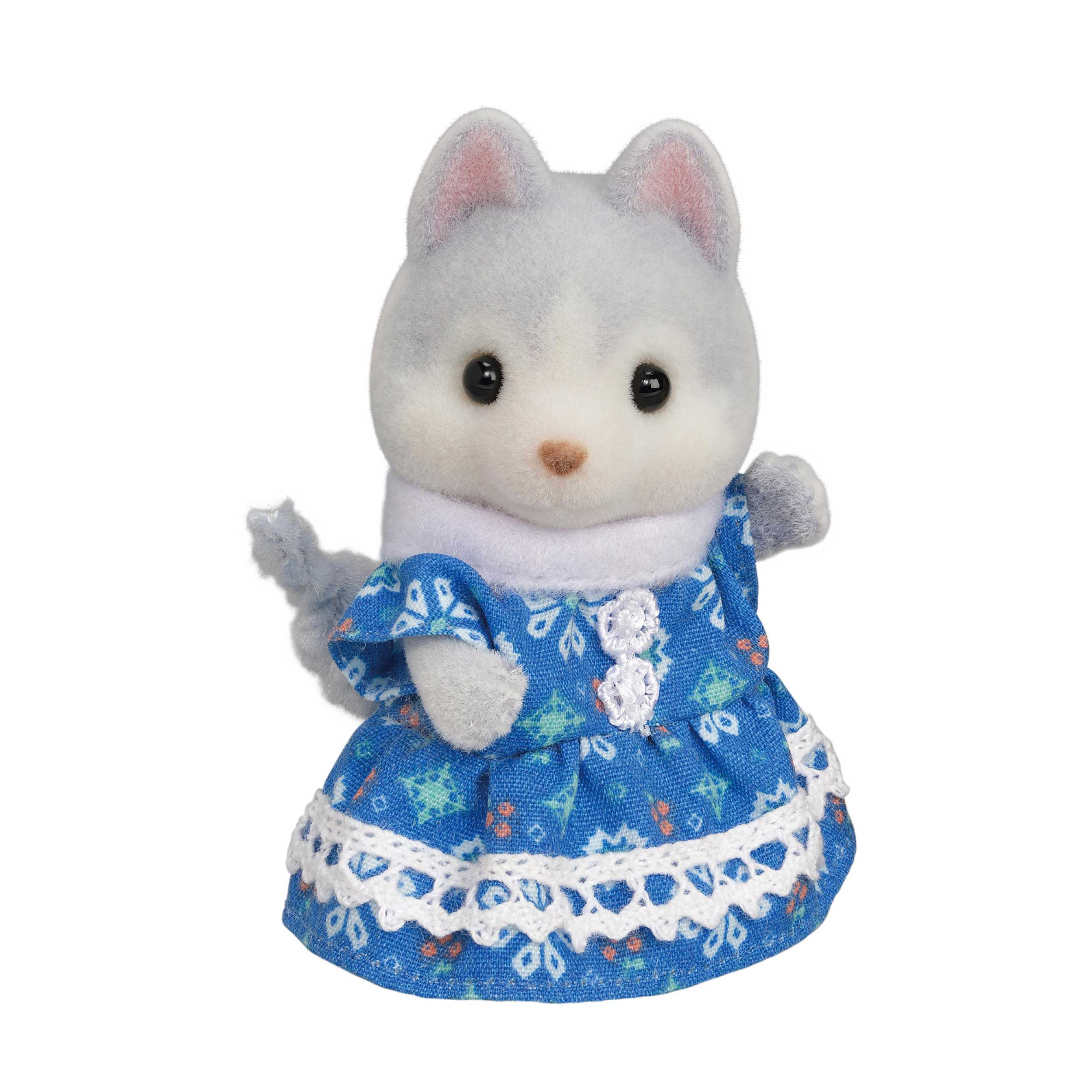 シルバニアファミリー - シルバニアファミリー　ハスキーの女の子　シルバニアパーク限定　オリジナルドレス 新品】シルバニア ハスキーの女の子 シルバニアパーク