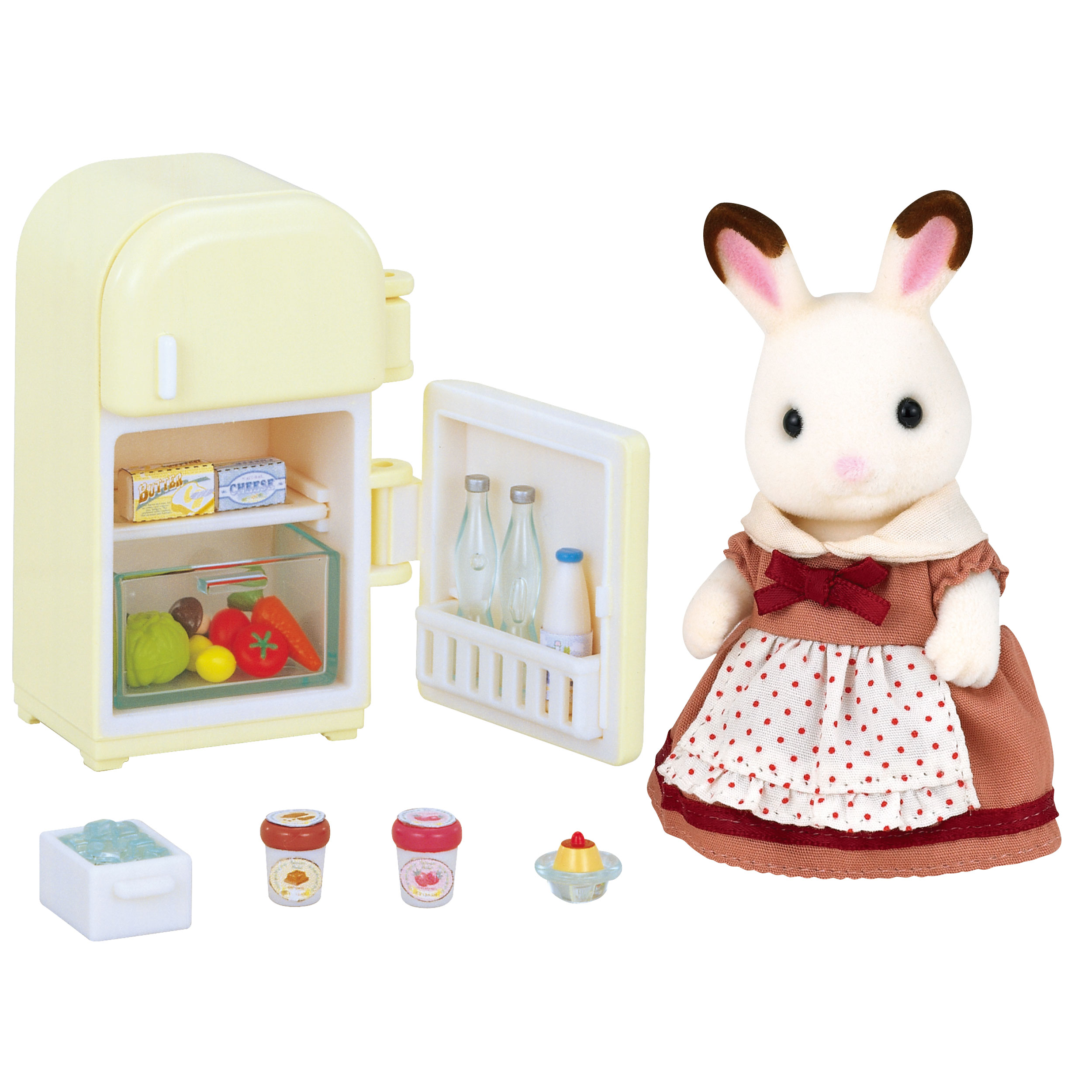 ショコラウサギのお母さん・家具セット / 家具と人形セット - シルバニアファミリーオンラインショップ