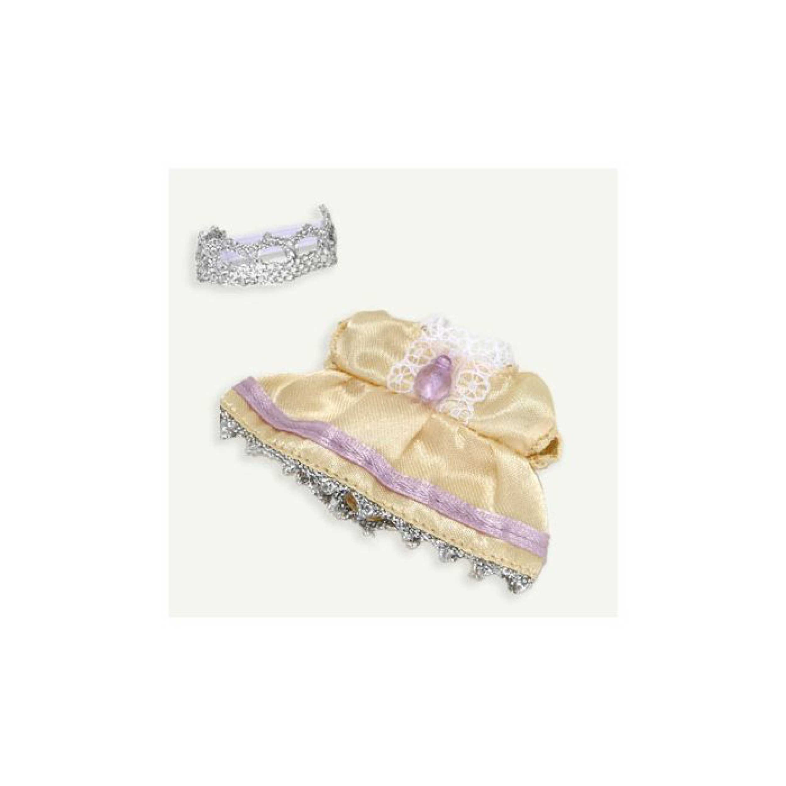 シルバニアファミリー　赤ちゃんサイズ　ドレス　ゴールド　シルバー　ハンドメイド シルバニアファミリー 赤ちゃんサイズ ドレス ゴールド シルバー