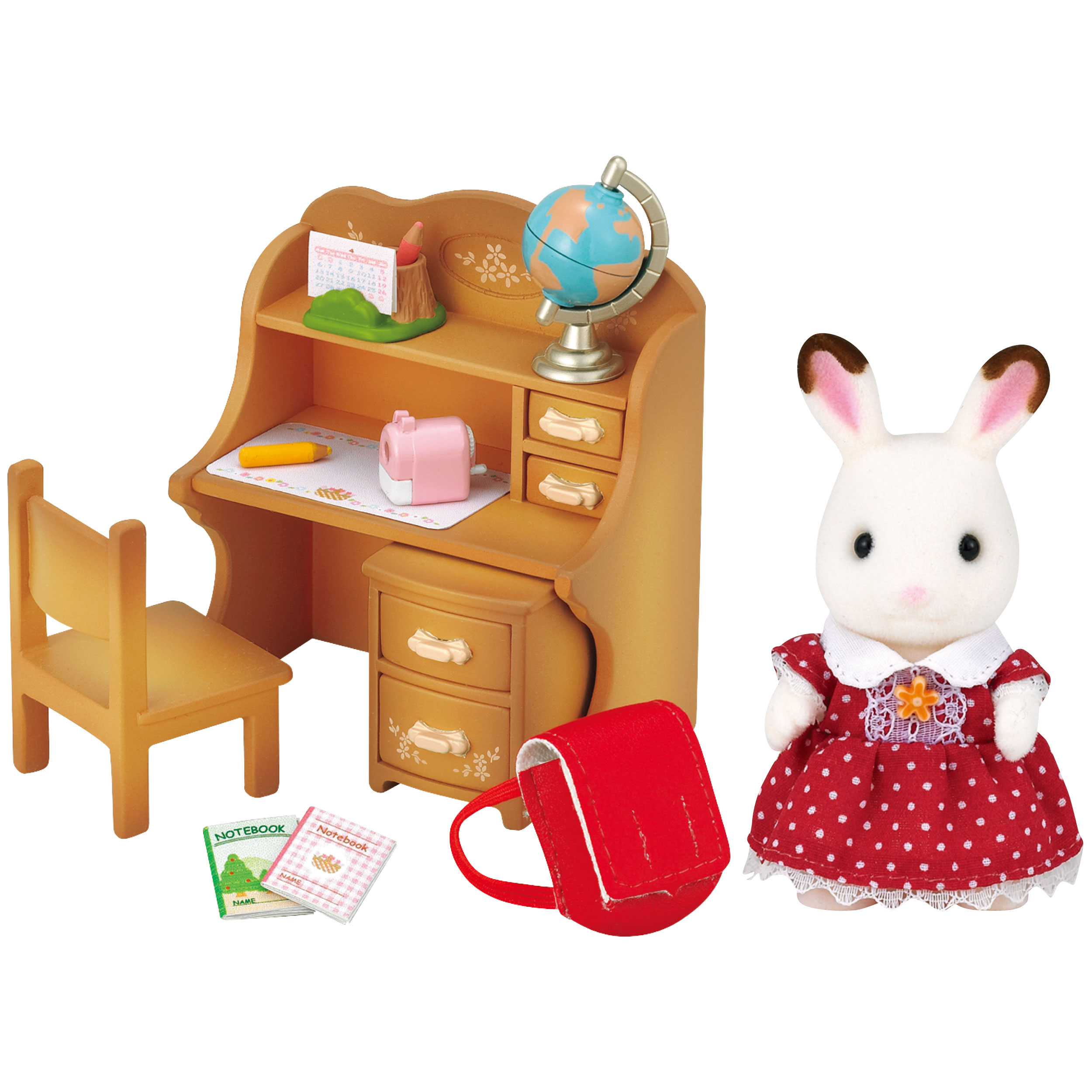 ショコラウサギの女の子・家具セット / 家具と人形セット - シルバニア